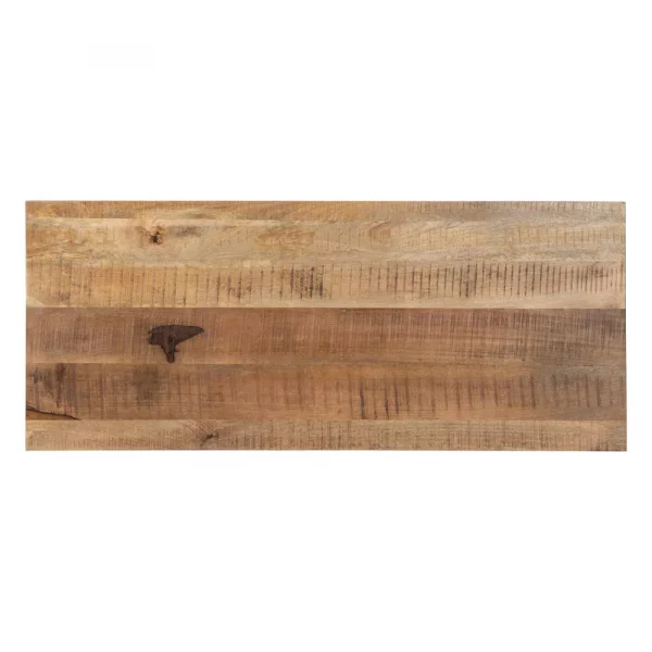 MESA COMEDOR NATURAL-NEGRO MADERA-HIERRO 240 X 100 X 79 CM - Imagen 7