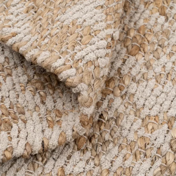 ALFOMBRA NATURAL-BLANCO YUTE DECORACIÓN 200 X 290 CM - Imagen 4