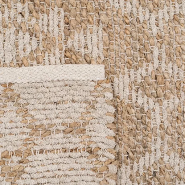 ALFOMBRA NATURAL-BLANCO YUTE DECORACIÓN 200 X 290 CM - Imagen 5