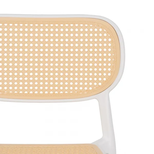 SILLA BEIGE-BLANCO POLIPROPILENO SALÓN 53,80 X 47,50 X 78 CM - Imagen 6