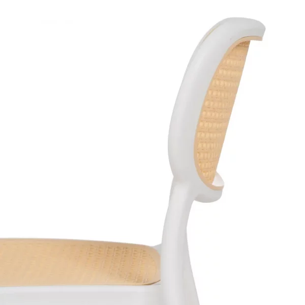 SILLA BEIGE-BLANCO POLIPROPILENO SALÓN 53,80 X 47,50 X 78 CM - Imagen 8