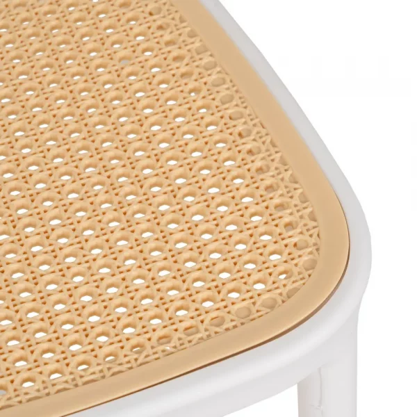 SILLA BEIGE-BLANCO POLIPROPILENO SALÓN 53,80 X 47,50 X 78 CM - Imagen 9