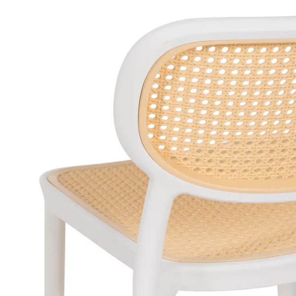 SILLA BEIGE-BLANCO POLIPROPILENO SALÓN 53,80 X 47,50 X 78 CM - Imagen 10