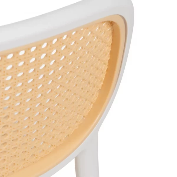 SILLA BEIGE-BLANCO POLIPROPILENO SALÓN 53,80 X 47,50 X 78 CM - Imagen 11