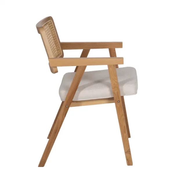 SILLA BRAZOS NATURAL MADERA / FIBRA 56 X 55 X 81 CM - Imagen 4