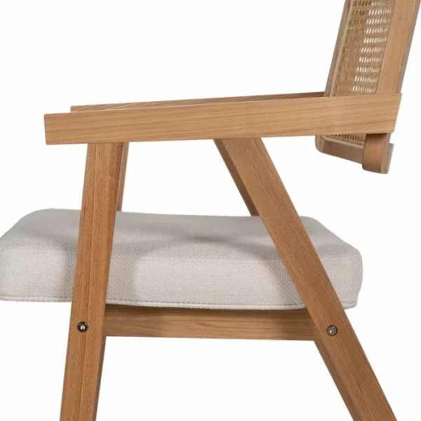 SILLA BRAZOS NATURAL MADERA / FIBRA 56 X 55 X 81 CM - Imagen 9