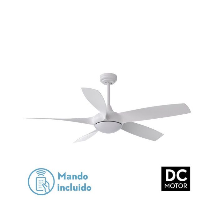 VENTILADOR DC 24W GALLEO BLANCO 5 ASPAS 137D 2400LM 6 VELOCIDADES 3000-4000-6500K C/REMOTO,MEMORIA Y TEMPORIZADOR