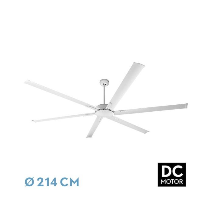 VENTILADOR DC ALMANZOR 24W BLANCO 6ASPAS 214D REGULABLE INTENSIDAD 2950LM 3000K,4000K,6000K REMOTO+TEMPORIZADOR+MEMORIA