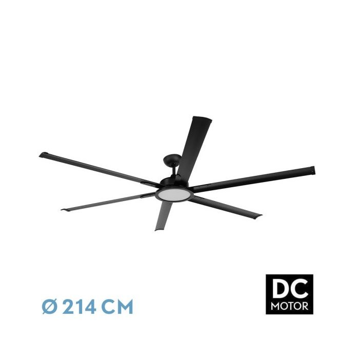 VENTILADOR DC ALMANZOR 24W NEGRO 6ASP.214D REGULABLE INTENSIDAD 2950LM 3000K,4000K,6000K REMOTO+ TEMPORIZADOR+ MEMORIA
