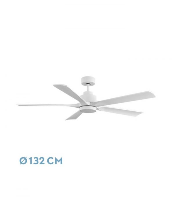 VENTILADOR DC CAIRO 24W 2400LM BLANCO 5ASPAS 132D 3000K,4500K,6000K, REMOTO+TEMPORIZADO+MEMORIA