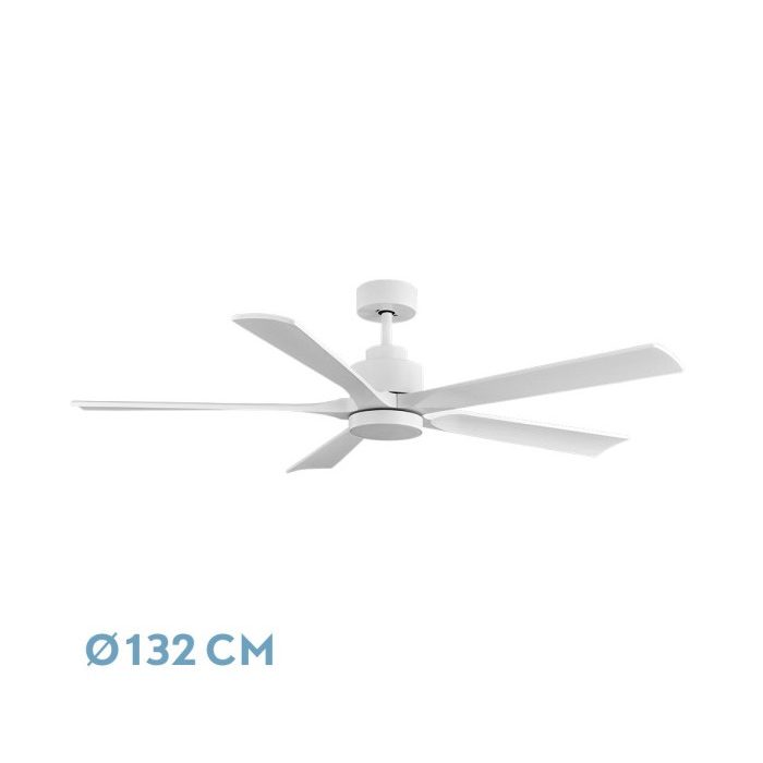 VENTILADOR DC CAIRO 24W 2400LM BLANCO 5ASPAS 132D 3000K,4500K,6000K, REMOTO+TEMPORIZADO+MEMORIA