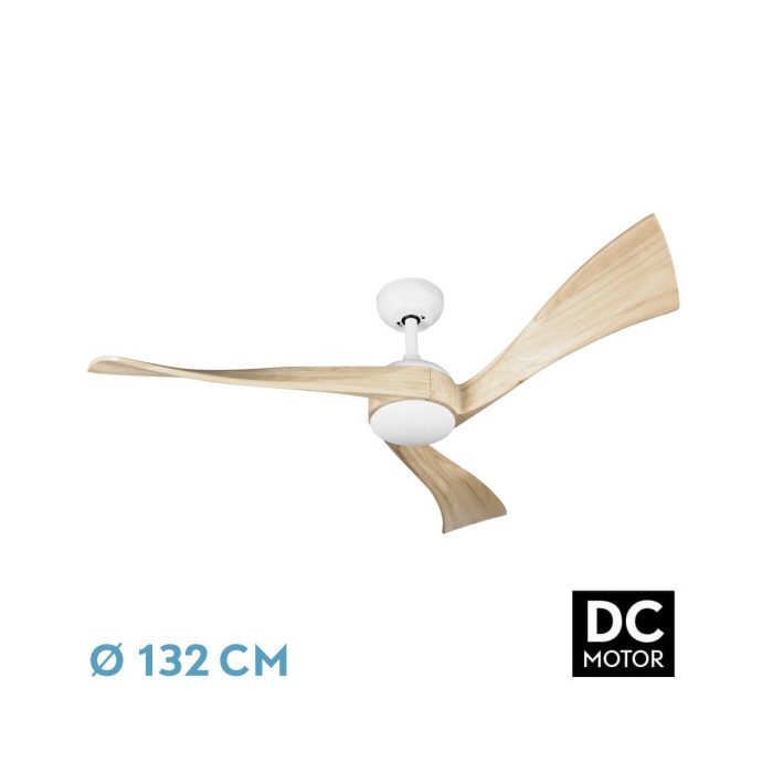 VENTILADOR DC JANUBI 22W BLA/HAYA 3ASP.132D REG.IN 2350LM 3000-4000-6000K REMOT+TEMP+MEM 24