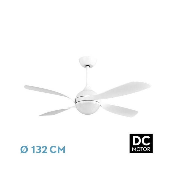 VENTILADOR DC LIVORNO 30W 3250LM BLANCO 132D 4ASPAS 3000K,4500K,6000K, REMOTO+ TEMPORIZADOR+ MEMORIA