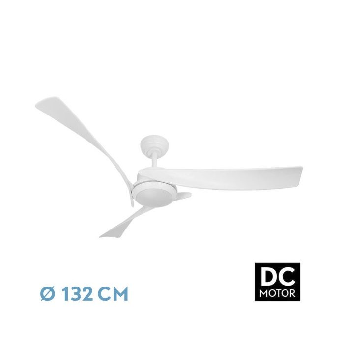 VENTILADOR DC TARENTO 24W BLANCO 3ASPAS 6VE 132D 2424 LM 3000-4000-6500K REMOTO+REGULABLE INTENSIDAD+TEMPORIZADOR+MEMORIA