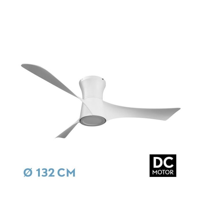 VENTILADOR DC TIANAS 18W BLANCO 3ASPAS 132D REGULABLE INTENSIDAD 2250LM 3000K,4000K,6000K REMOTO+TEMPORIZADOR+MEMORIA