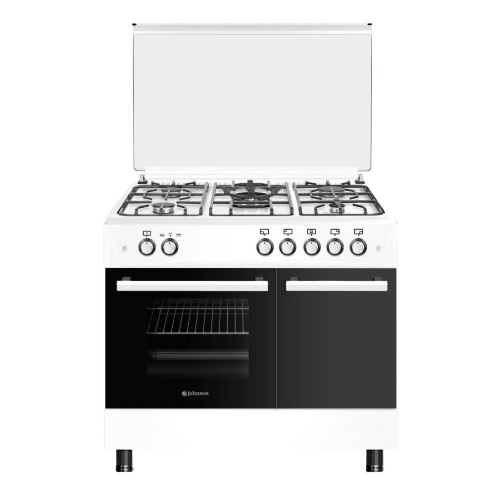 COCINA GAS BUTANO JOHNSON 90CM BLANCA CONA90PBB