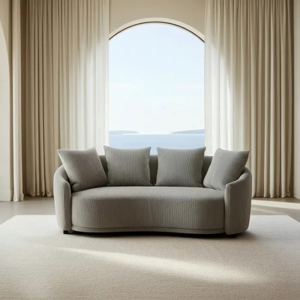 SOFÁ 3 PLAZAS HIELO TEJIDO SALÓN 197 X 96 X 75 CM