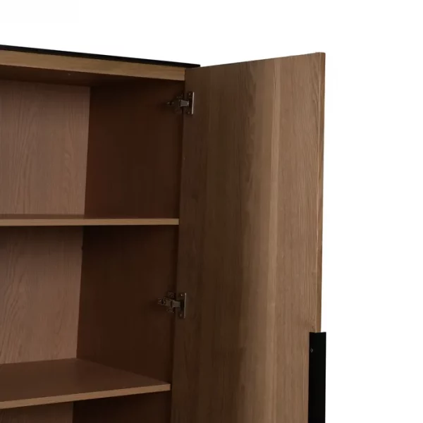 ARMARIO NEGRO-NATURAL DM-MADERA 104 X 53 X 203 CM - Imagen 6