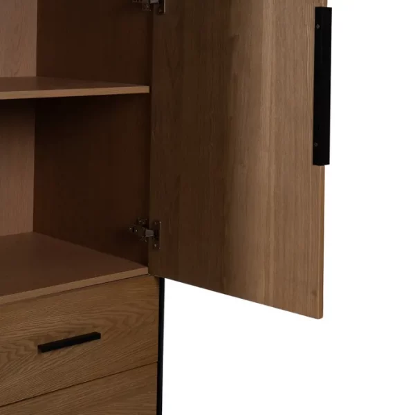 ARMARIO NEGRO-NATURAL DM-MADERA 104 X 53 X 203 CM - Imagen 7