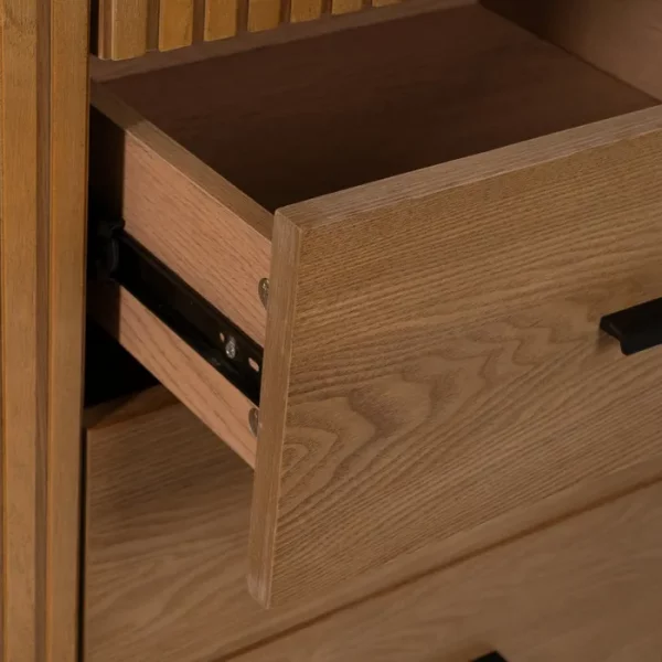 ARMARIO NEGRO-NATURAL DM-MADERA 104 X 53 X 203 CM - Imagen 9