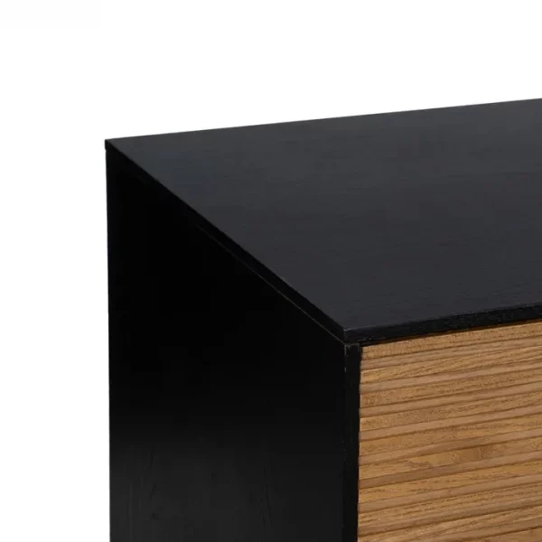 APARADOR NEGRO-NATURAL DM-MADERA 164 X 40 X 75 CM - Imagen 5