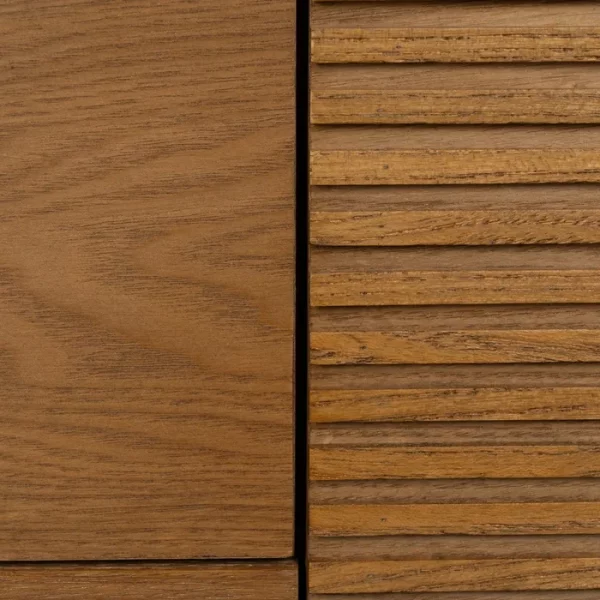 APARADOR NEGRO-NATURAL DM-MADERA 164 X 40 X 75 CM - Imagen 12