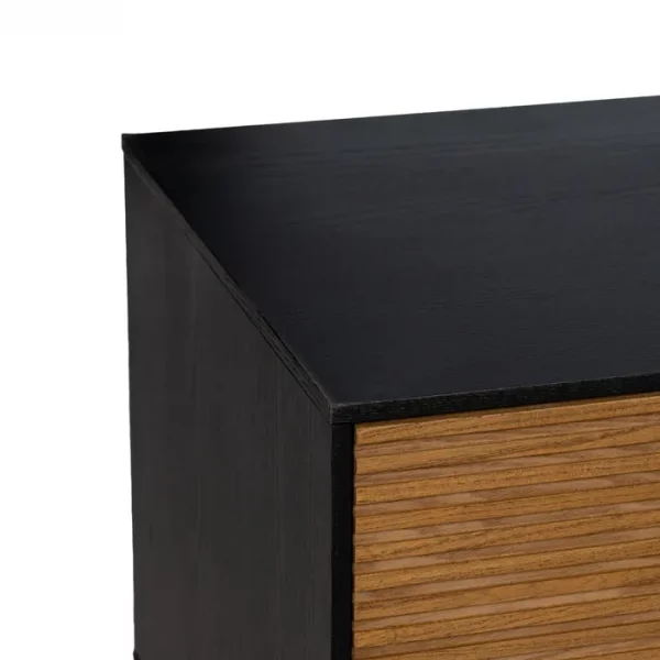 MUEBLE TV NEGRO-NATURAL DM-MADERA 154 X 40 X 44 CM - Imagen 5