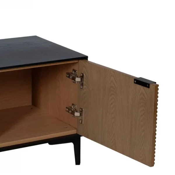 MUEBLE TV NEGRO-NATURAL DM-MADERA 154 X 40 X 44 CM - Imagen 6