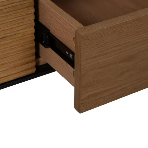 MUEBLE TV NEGRO-NATURAL DM-MADERA 154 X 40 X 44 CM - Imagen 7