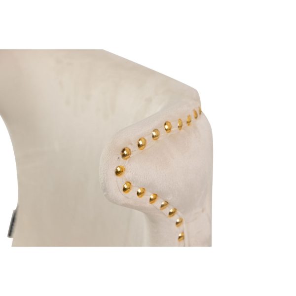 SILLA TACHUELAS VELVET BLANCO ASPEN 49x54x79 CM - Imagen 4