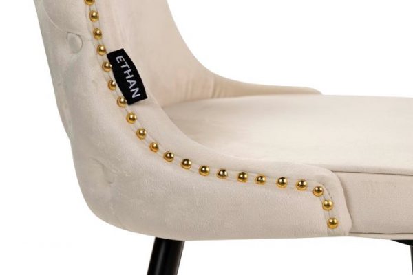SILLA TACHUELAS VELVET BLANCO ASPEN 49x54x79 CM - Imagen 6