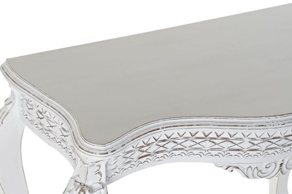 CONSOLA MANGO MADERA 106X39X77 BLANCO - Imagen 4