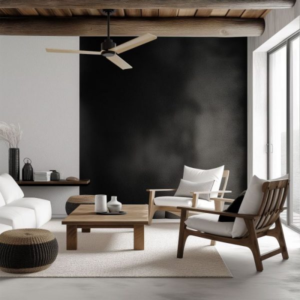 SULION ANNE VENTILADOR NEGRO MADERA CLARA