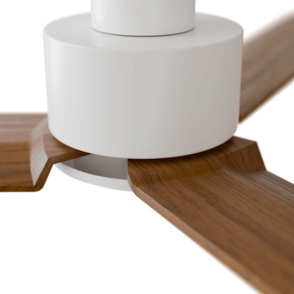 SULION ANNE VENTILADOR BLANCO MADERA OSCURA - Imagen 2