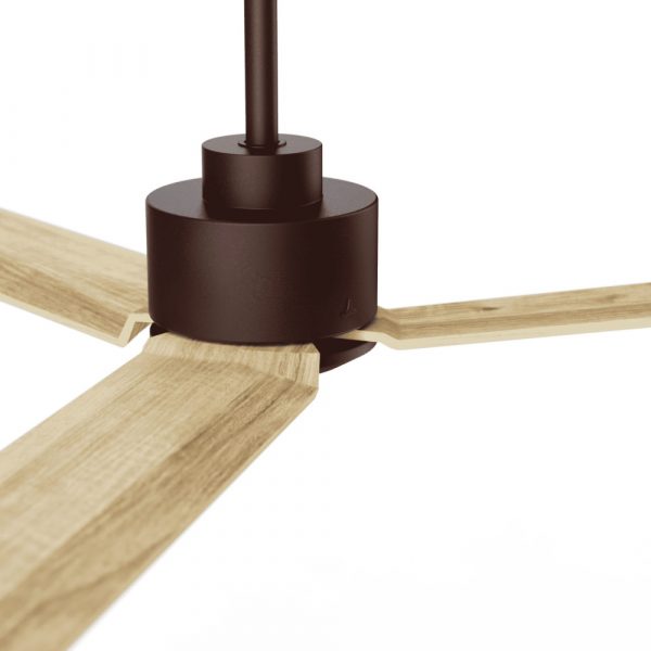 SULION ANNE VENTILADOR MARRON OXIDO MADERA CLARA - Imagen 2