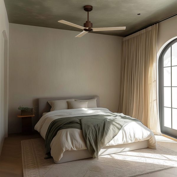 SULION ANNE VENTILADOR MARRON OXIDO MADERA CLARA - Imagen 3