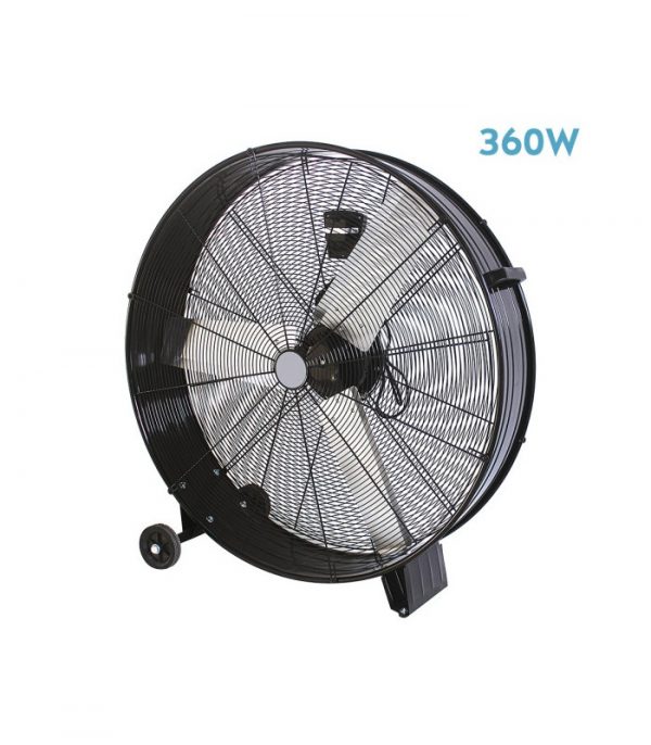 VENTILADOR INDUSTRIAL MAXIMUM 360W NEGRO 87D 3VELOCIDADES C/RUEDAS 92,5X87X20,5 CM