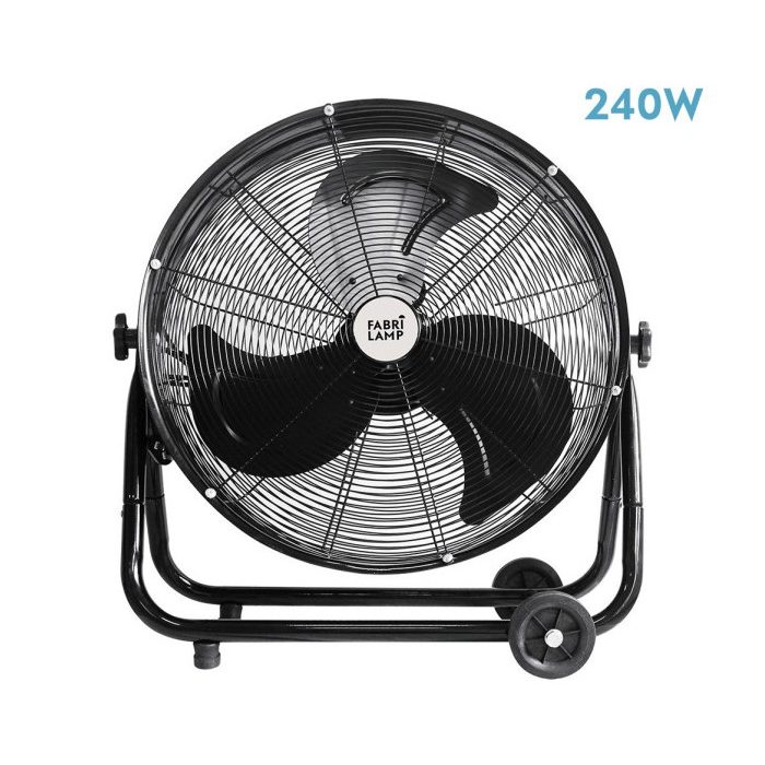 VENTILADOR INDUSTRIAL PONIENTE 240W NEGRO 85X86X41,5 CM 3 VELOCIDADES ORIENTABLE C/RUEDAS