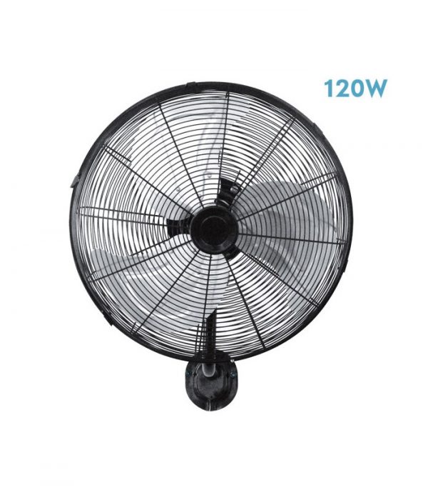 VENTILADOR PARED ARRECIFE 120W NEGRO/PLATA 50D 3 VELOCIDADES ORIENTABLE Y OSCILANTE