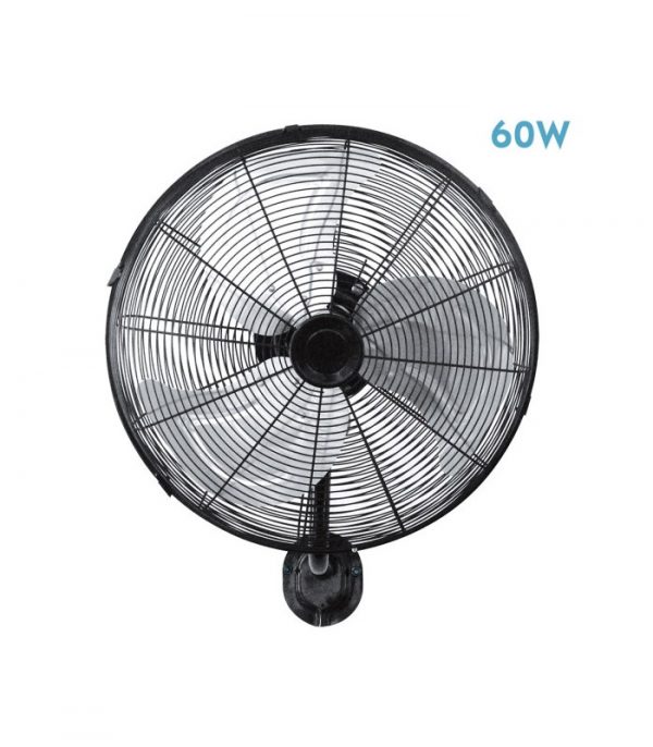 VENTILADOR PARED ARRECIFE 60W NEGRO/PLATA 40D 3 VELOCIDADES ORIENTABLE Y OSCILANTE