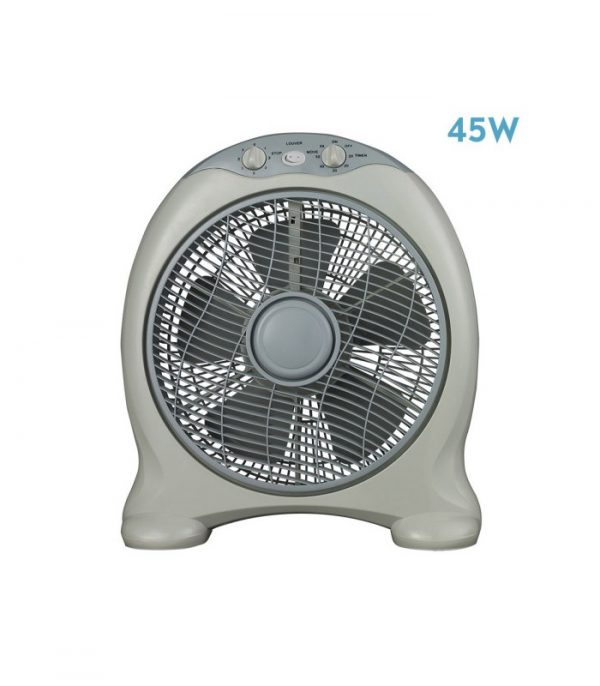 VENTILADOR SOBREMESA URGEL 45W GRIS 3VEL. 5ASPAS TEMPORIZADOR 45X38X15CM