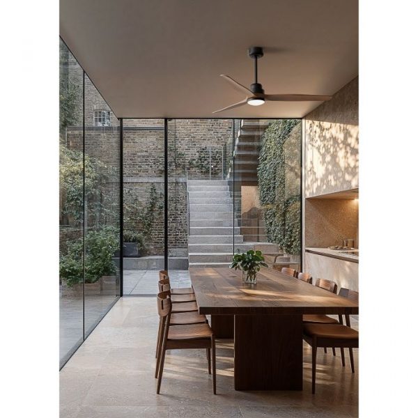 SULION BALCONY LUZ XL VENTILADOR NEGRO - Imagen 2