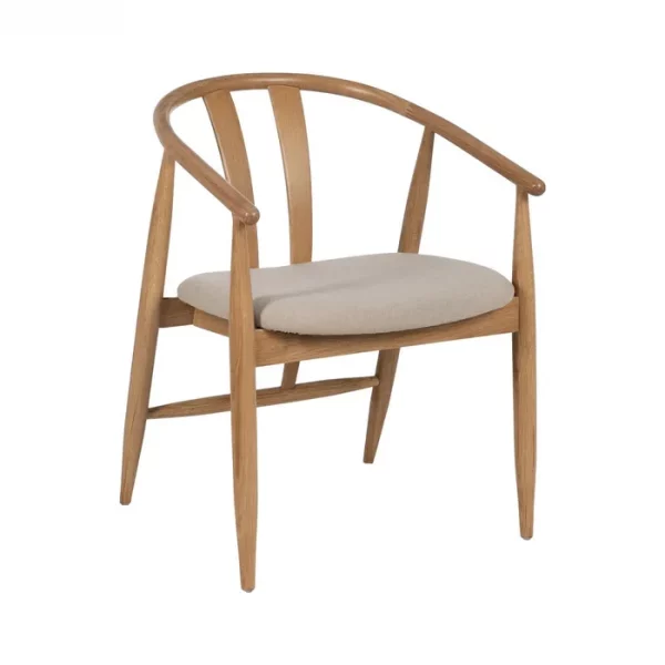 SILLA NATURAL TEJIDO-MADERA SALÓN 56,50 X 57 X 76,50 CM - Imagen 3
