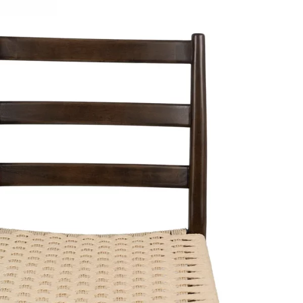 SILLA MARRÓN MADERA / FIBRA SALÓN 44 X 50 X 80 CM - Imagen 6