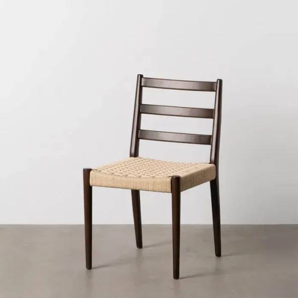 SILLA MARRÓN MADERA / FIBRA SALÓN 44 X 50 X 80 CM - Imagen 2