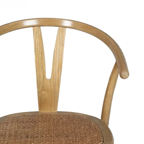 SILLA MARRÓN MADERA-RATÁN 55 X 50 X 81 CM - Imagen 6