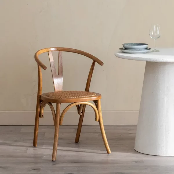 SILLA MIEL MADERA-RATÁN 55 X 50 X 81 CM