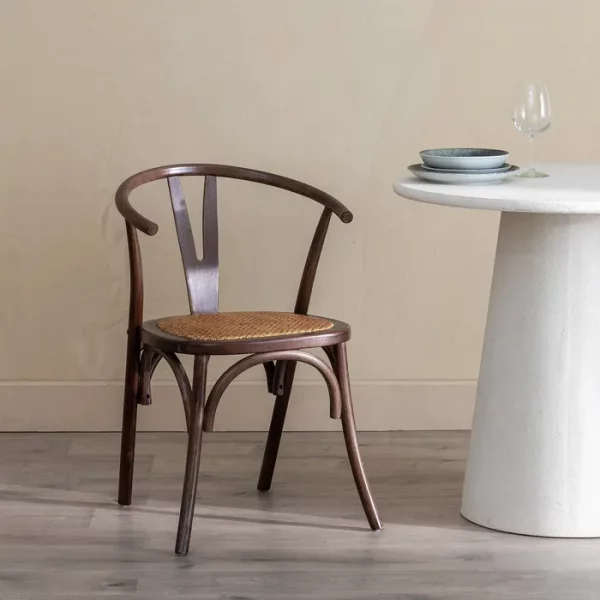 SILLA CHOCOLATE MADERA-RATÁN 55 X 50 X 81 CM