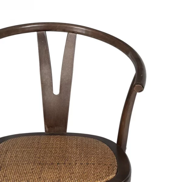 SILLA CHOCOLATE MADERA-RATÁN 55 X 50 X 81 CM - Imagen 6