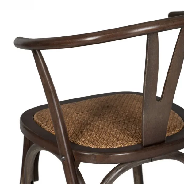 SILLA CHOCOLATE MADERA-RATÁN 55 X 50 X 81 CM - Imagen 11